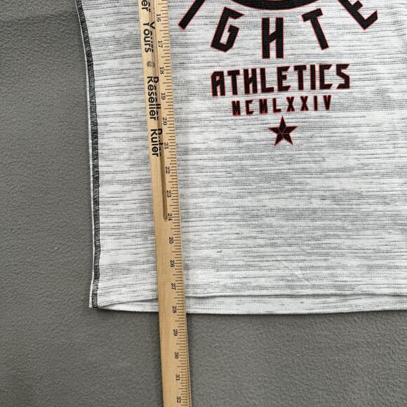 American Fighter Shirt Mens Large Heather Gray Long Sleeve Graphic Crewneck 1974 - Picture 5 of 9